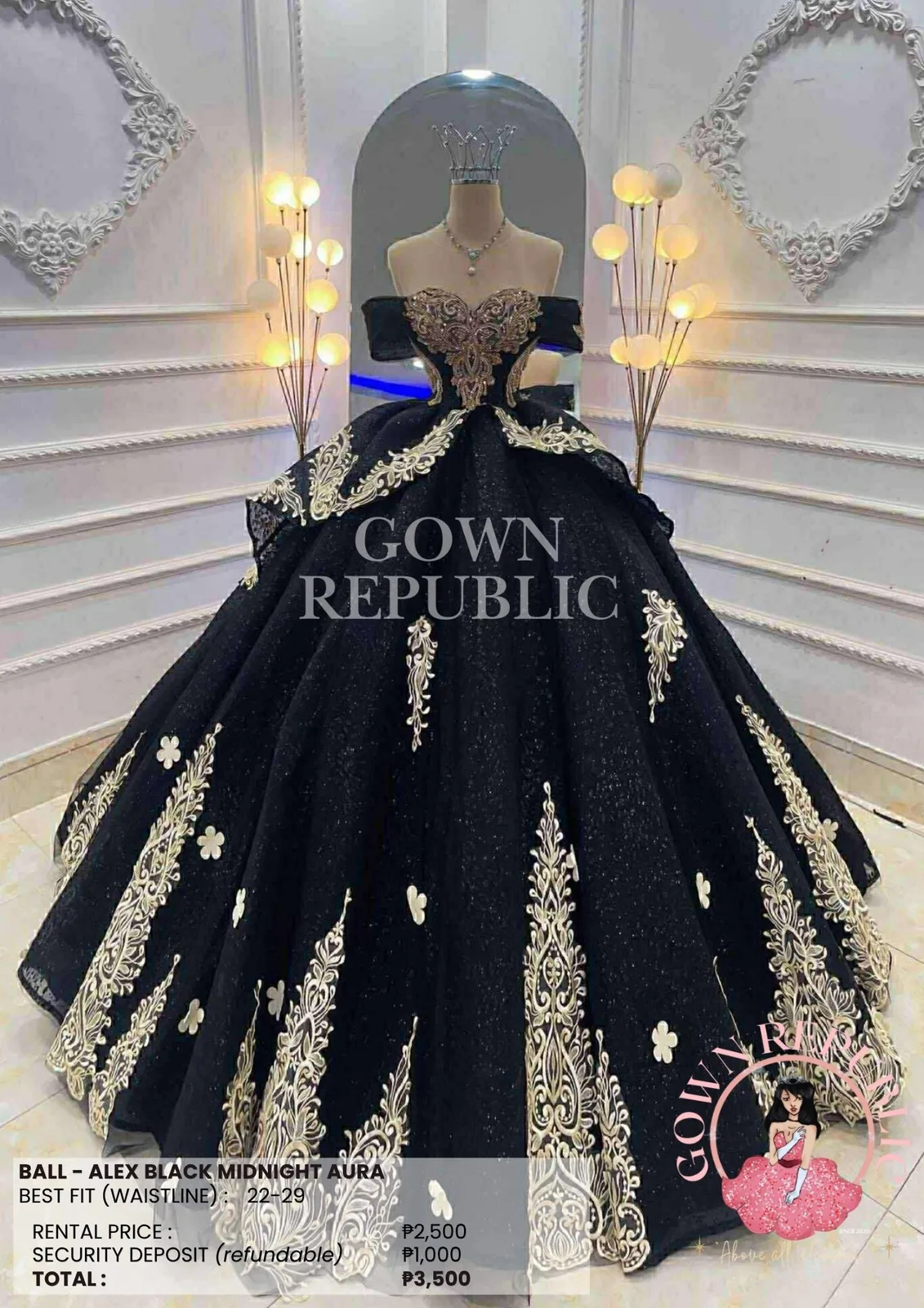 Ball Gowns: Black 100